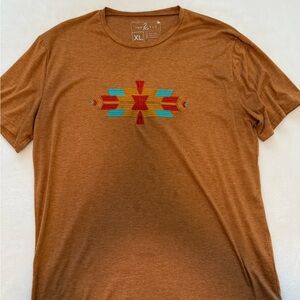 Rust Embroidered Graphic Crewneck T-Shirt - Turquoise
